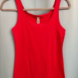 Next Level Apparel Red Fitted Sleeveless Tank Top